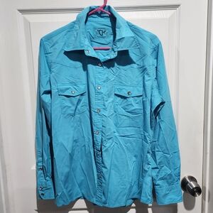 Cowgirl Hardware Women's Turquoise Button-Up Shirt